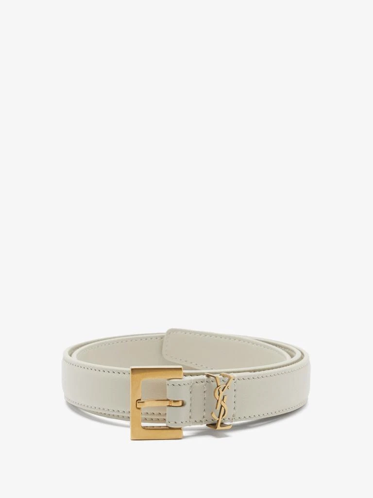 商品Yves Saint Laurent|YSL-plaque leather belt,价格¥4168,第1张图片
