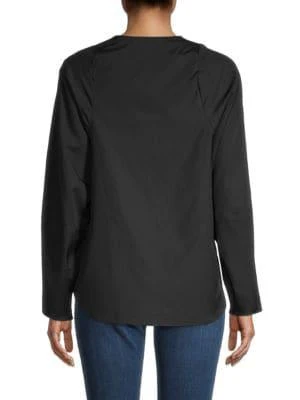 商品Vince|Shaped V-Neck Long-Sleeve Top,价格¥439,第2张图片详细描述