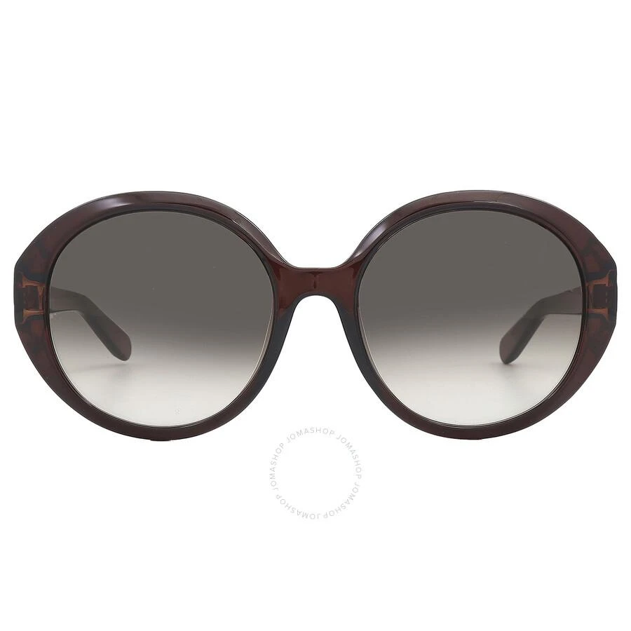 商品Salvatore Ferragamo|Salvatore Ferragamo Grey gradient Oval Ladies Sunglasses SF1067S 210 57,价格¥487,第1张图片
