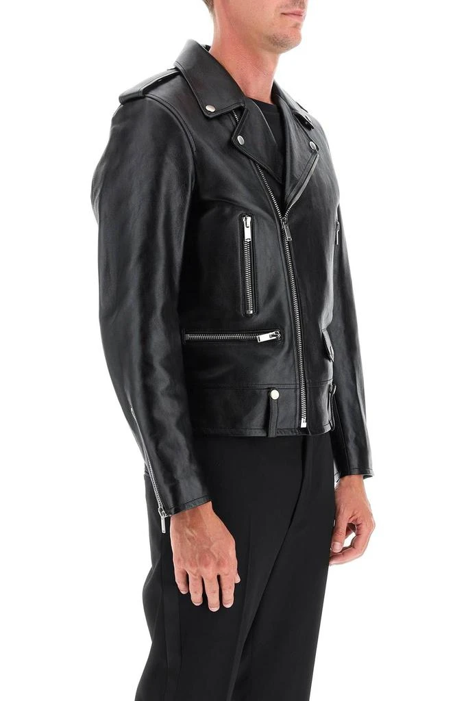 商品Yves Saint Laurent|LEATHER BIKER JACKET,价格¥25093,第3张图片详细描述
