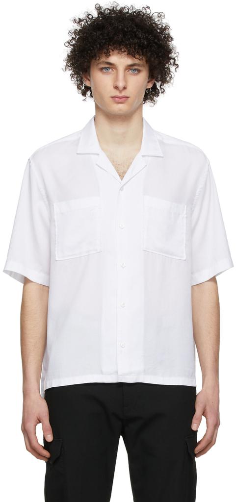 White Twin Pocket Short Sleeve Shirt商品第1张图片规格展示
