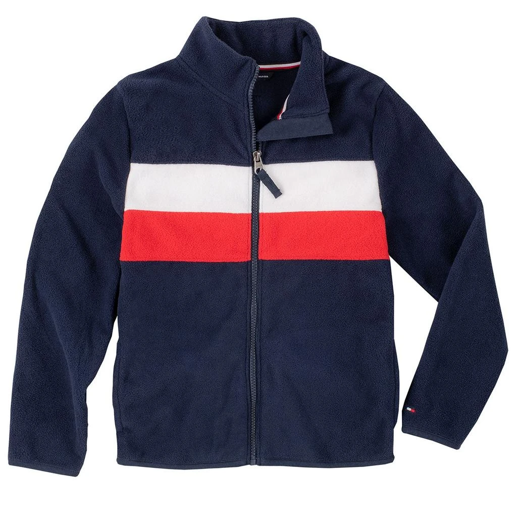商品Tommy Hilfiger|Tommy Hilfiger Big Girl's Colorblock Stripe Polar Fleece Jacket,价格¥104,第1张图片