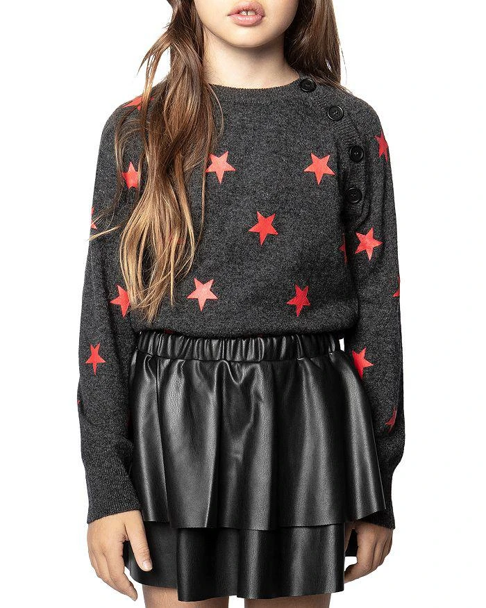 商品Zadig&Voltaire|Girls' Ava Star Sweater - Little Kid, Big Kid,价格¥906,第2张图片详细描述