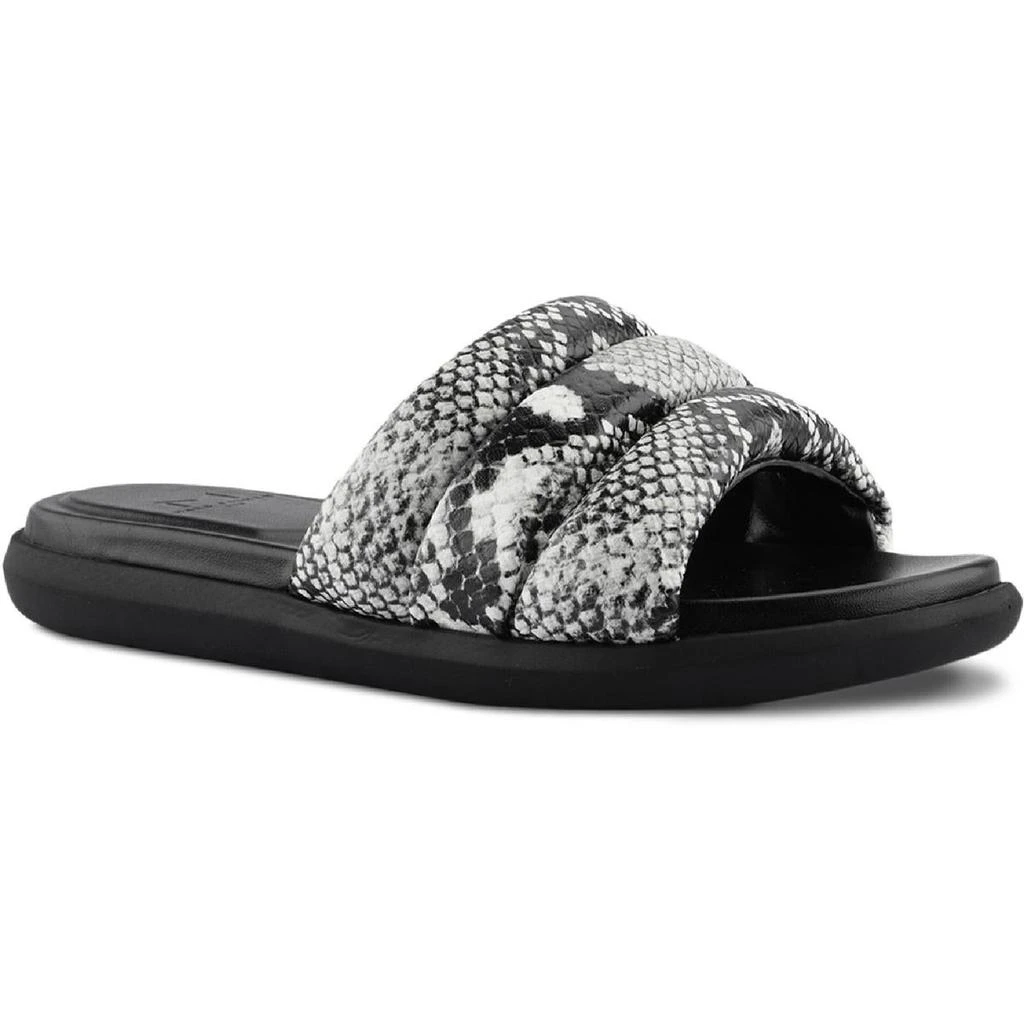 商品Marc Fisher|Marc Fisher LTD Womens Yessy2 Leather Snake Print Slide Sandals,价格¥92,第1张图片