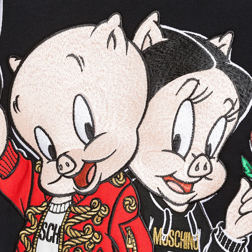 Moschino 莫斯奇诺 黑色中国新年小猪卫衣 D1A1779-1027-1555 商品