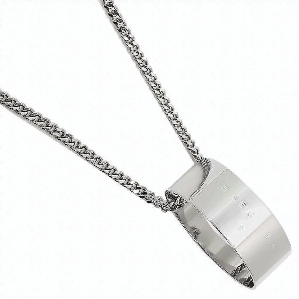 商品MM6|Wide Metallic Pendant Necklace With Chain Design,价格¥3080,第2张图片详细描述