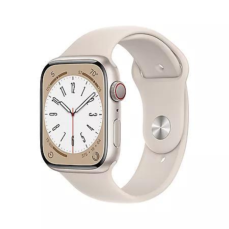 商品Apple|Apple Watch Series 8 GPS + Cellular 45mm Aluminum Case with Sport Band (Choose Color and Band Size),价格¥3831,第1张图片