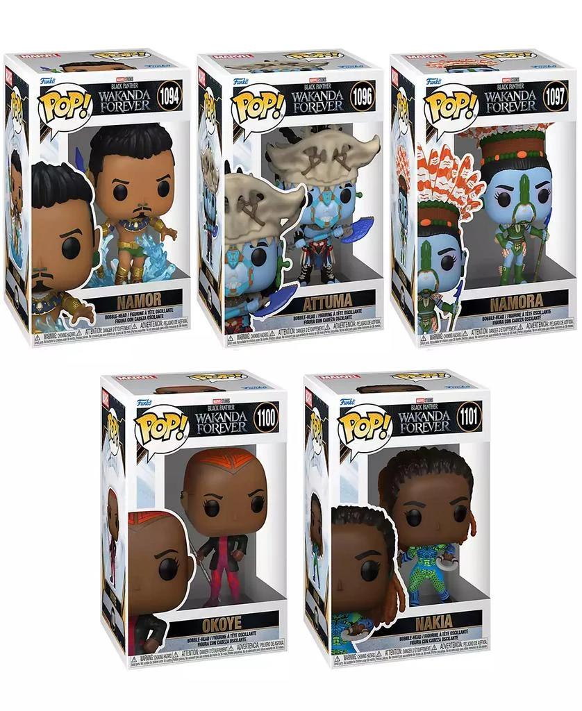 商品Funko|Marvel Black Panther Wakanda Forever Namor Attuma Namora Okoye Nakia Figure Collectors Set, 5 Piece,价格¥413,第2张图片详细描述