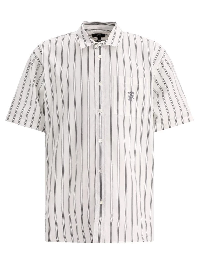 商品STUSSY|Stüssy Logo-Embroidered Striped Shirt,价格¥1305,第1张图片