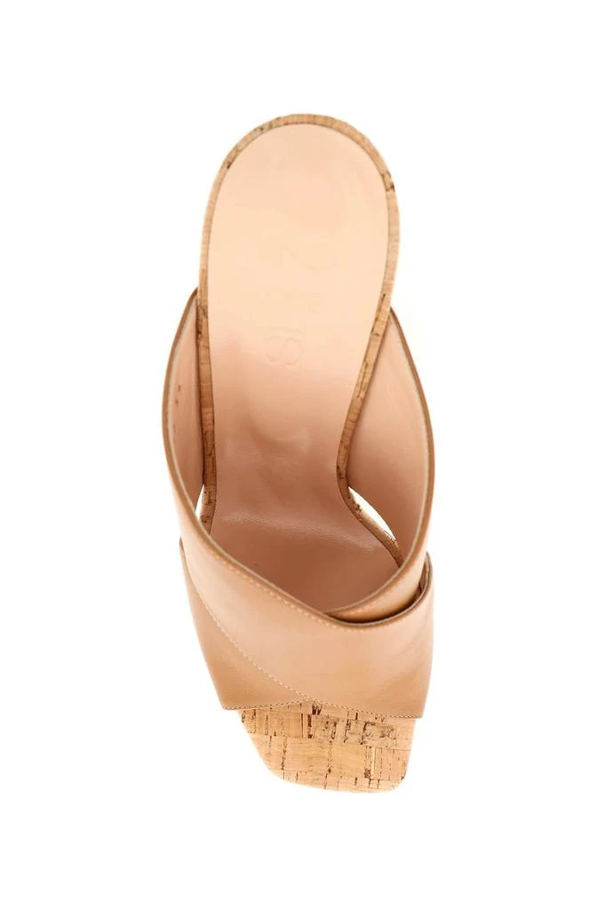 商品SI ROSSI|Si sergio rossi leather and cork si rossi mules,价格¥3057,第2张图片详细描述