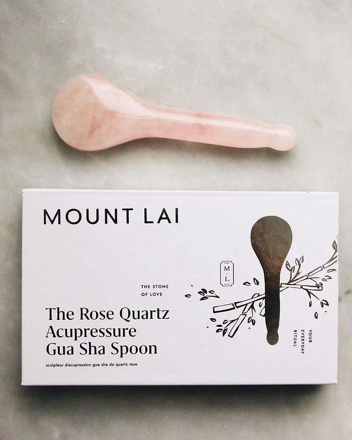 商品Mount Lai|Rose Quartz Acupressure Gua Sha Spoon,价格¥269,第3张图片详细描述