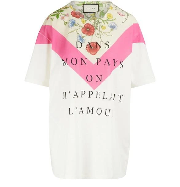 商品Gucci|Flora print T-shirt,价格¥4695,第1张图片