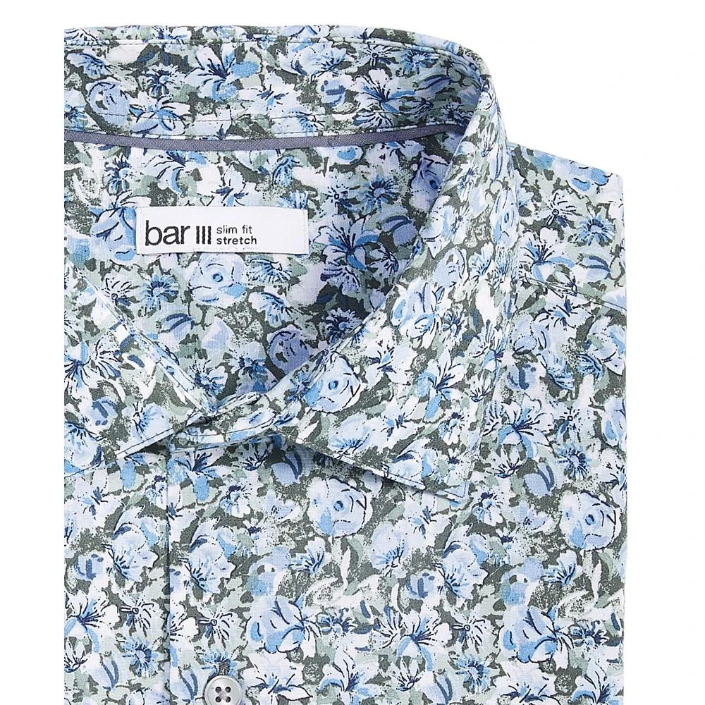 商品Bar III|Men's Arte Slim-Fit Floral-Print Dress Shirt, Created for Macy's,价格¥225,第5张图片详细描述