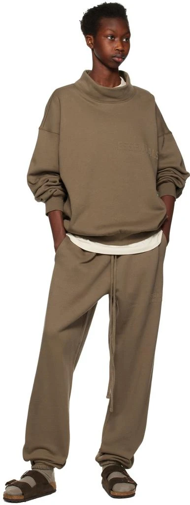商品Essentials|Brown Mock Neck Sweatshirt,价格¥347,第4张图片详细描述