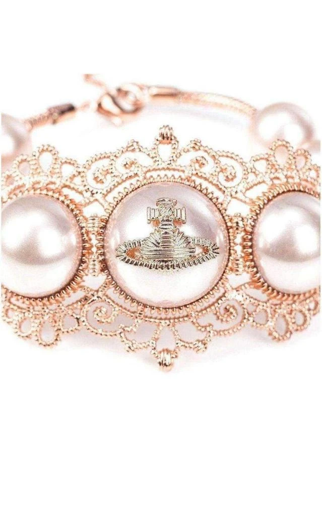 商品Vivienne Westwood|Isolde Large Pearl Pink Gold Bracelet,价格¥4529,第3张图片详细描述