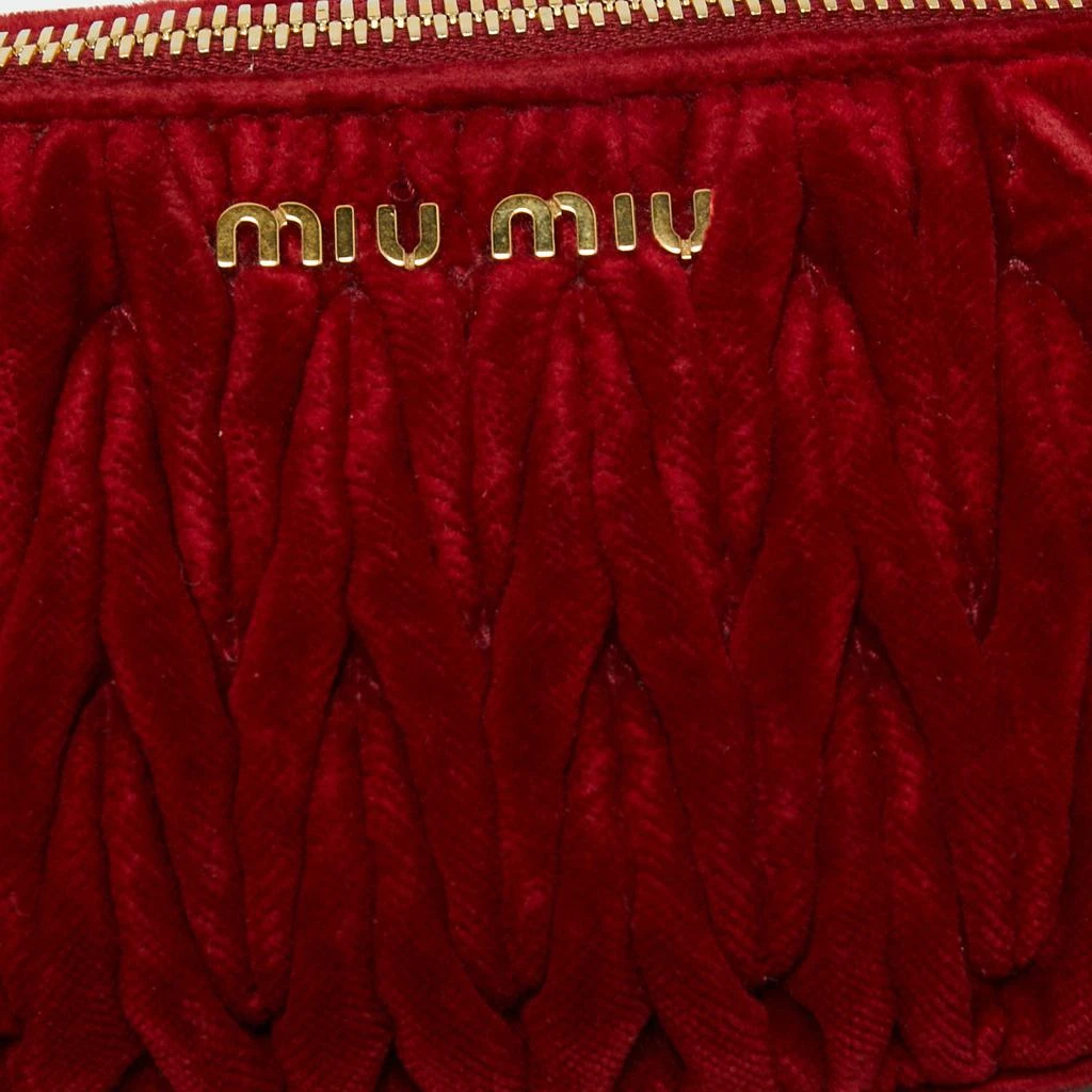 商品[二手商品] Miu Miu|Miu Miu Red Matelassé Velvet Belt Bag,价格¥1958,第5张图片详细描述