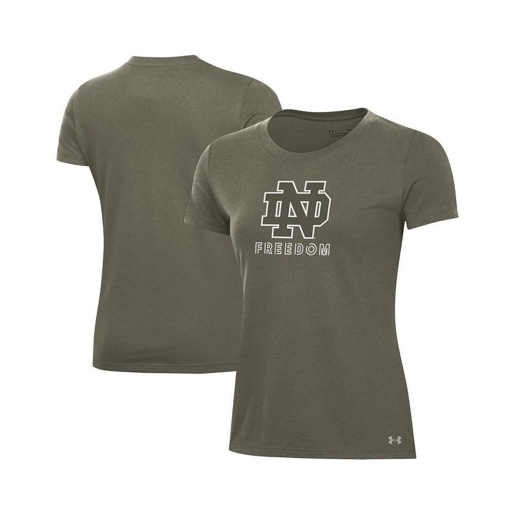 商品Under Armour|Women's Olive Notre Dame Fighting Irish Freedom Performance T-shirt,价格¥210,第1张图片