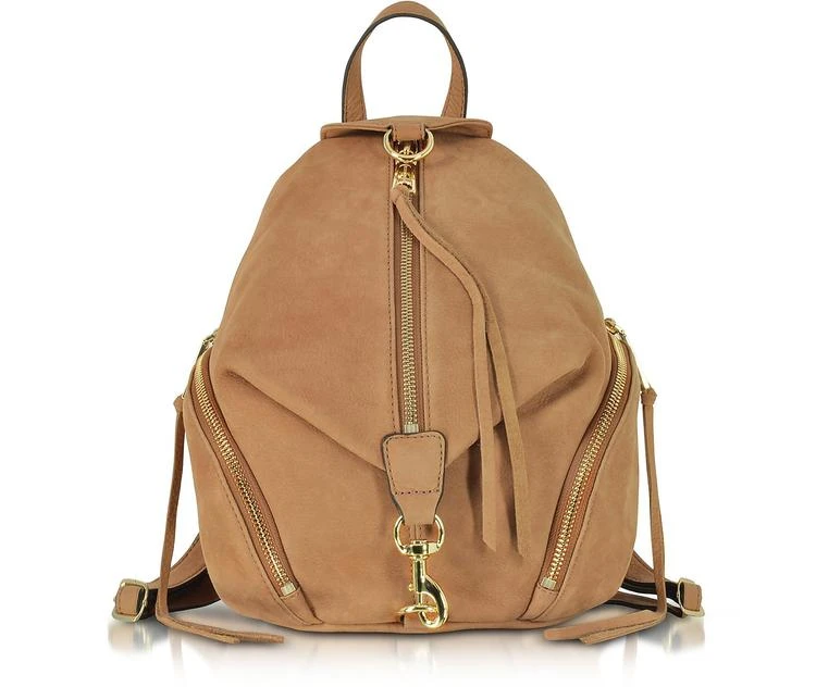 商品Rebecca Minkoff|杏色正绒面革中号 Julian 背包,价格¥1627,第1张图片