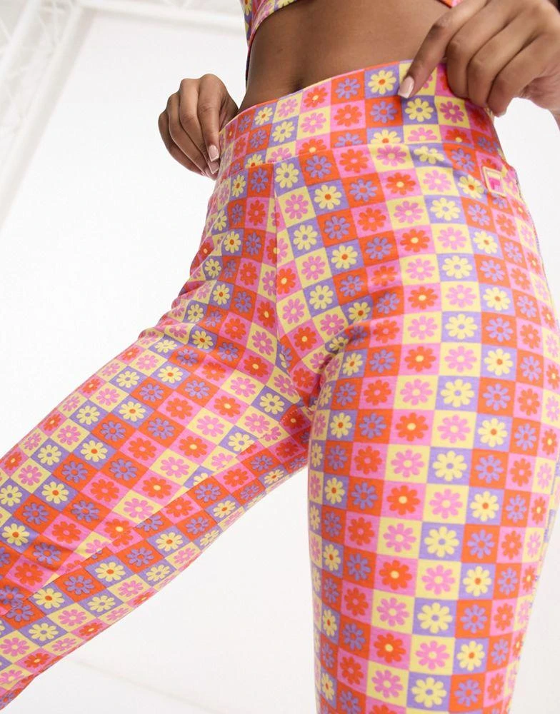 商品Fila|Fila flared trousers in flower check pattern,价格¥143,第4张图片详细描述