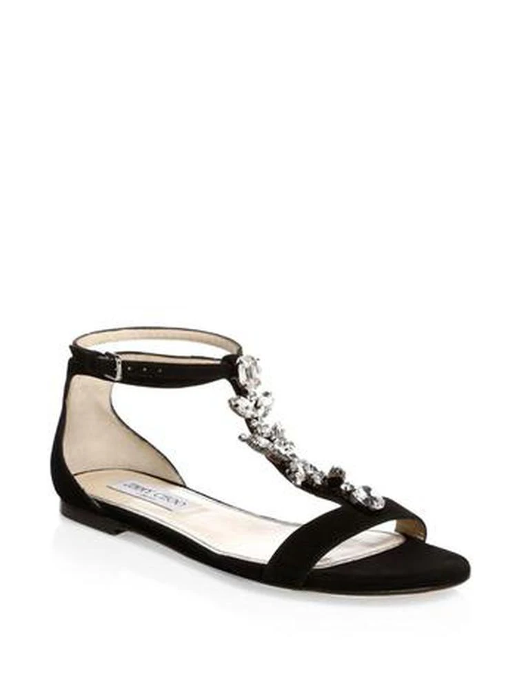 商品Jimmy Choo|Averie Embellished Flat Sandals,价格¥2025,第1张图片