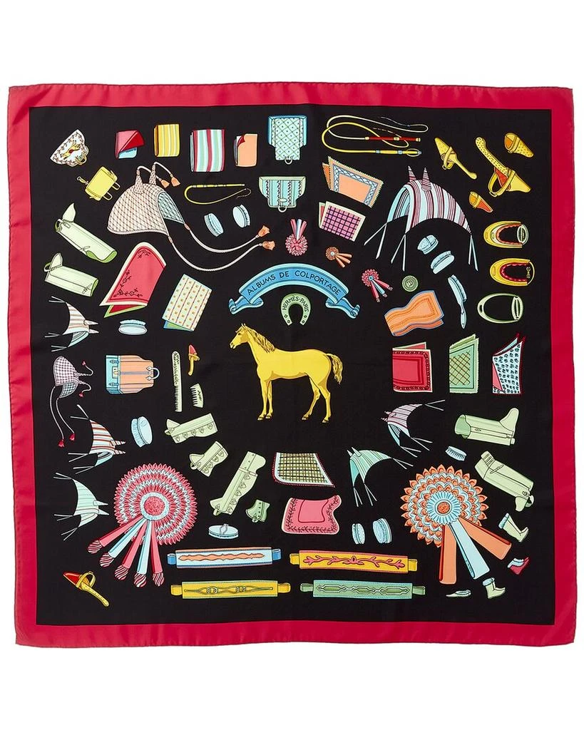 商品[二手商品] Hermes|Hermes "Albums de Colportage," by Isabelle Barthel Silk Scarf (Authentic,价格¥2767,第1张图片