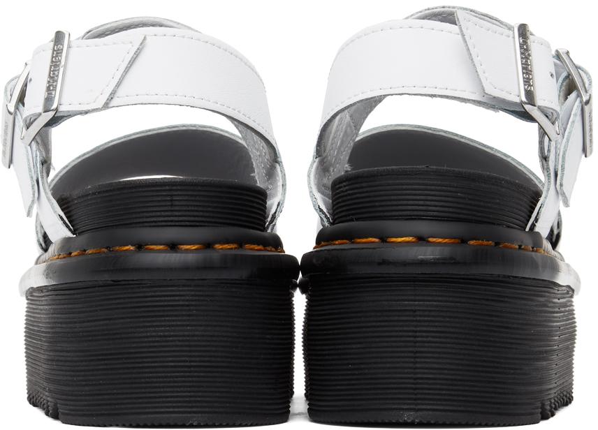 White Voss Quad Strap Platform Sandals商品第4张图片规格展示