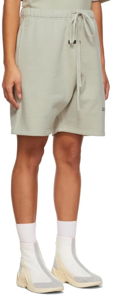 商品Essentials|SSENSE Exclusive Green Fleece Sweat Shorts,价格¥120,第2张图片详细描述