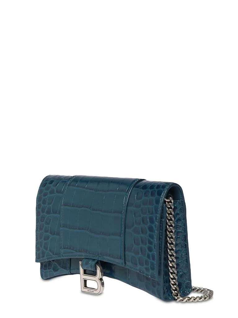 商品Balenciaga|Hourglass Embossed Leather Chain Wallet,价格¥9473,第3张图片详细描述