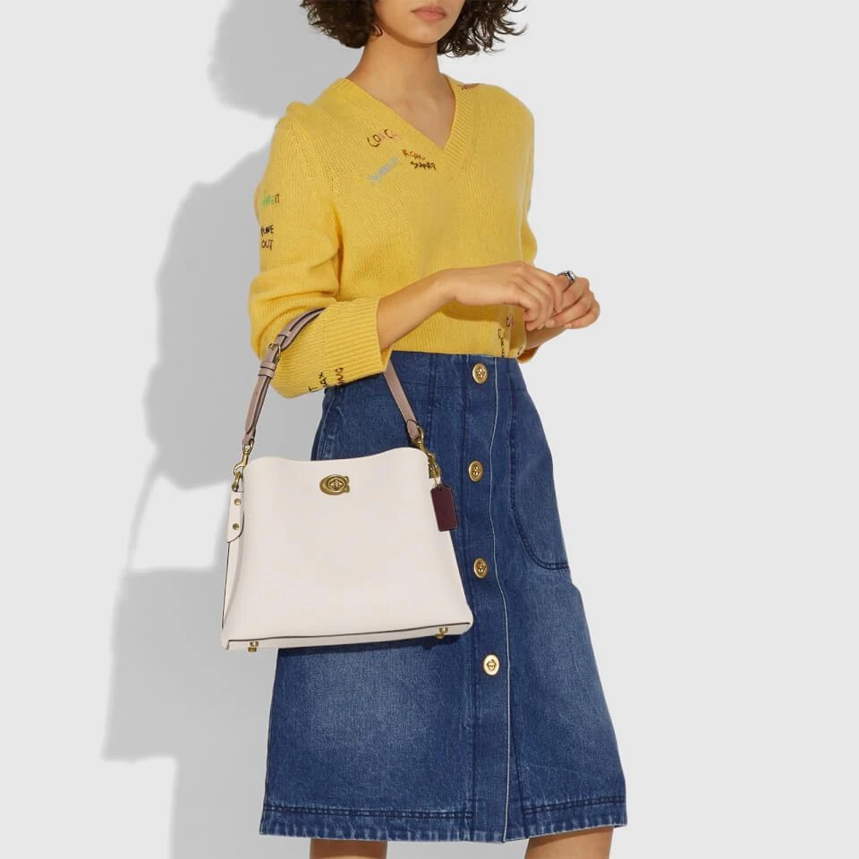 商品Coach|Coach Colorblock Willow Pebble-Grain Leather Shoulder Bag,价格¥3212,第2张图片详细描述