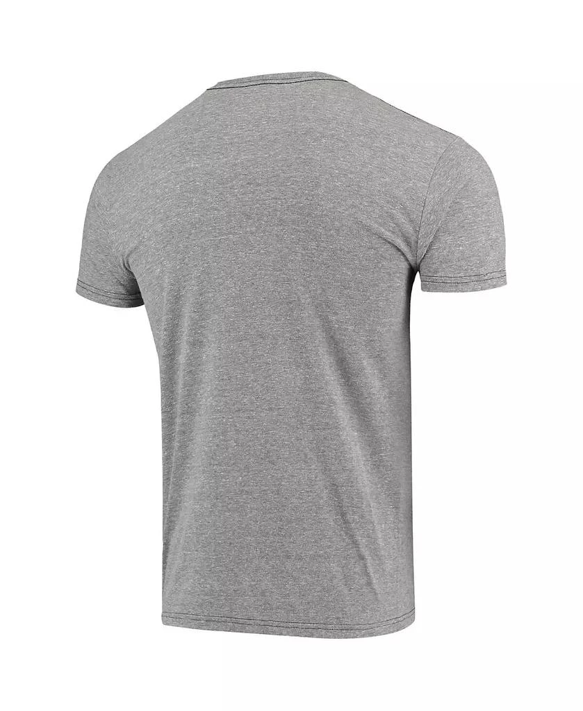 商品The Original Retro Brand|Men's Heathered Gray Pitt Panthers Team Vintage-Like Tri-Blend T-shirt,价格¥259,第3张图片详细描述