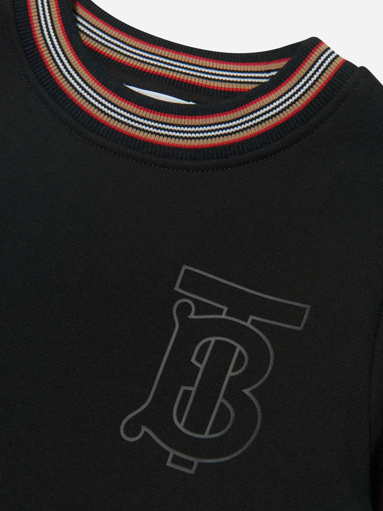 Burberry Black Girls Logo Lester Sweatshirt商品第3张图片规格展示