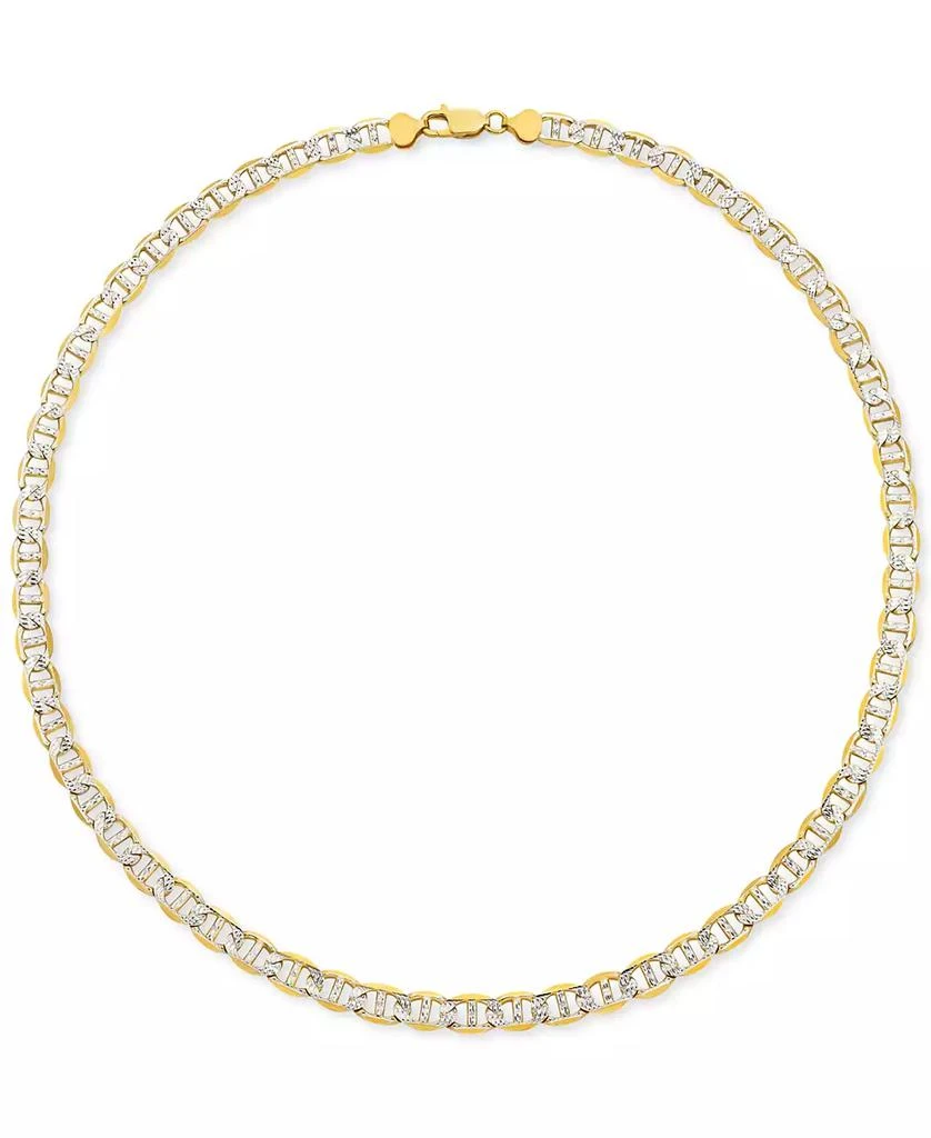 商品Macy's|Men's Two-Tone Diamond Cut Mariner Link 24" Chain Necklace in Sterling Silver & 14k Gold-Plate,价格¥5187,第3张图片详细描述