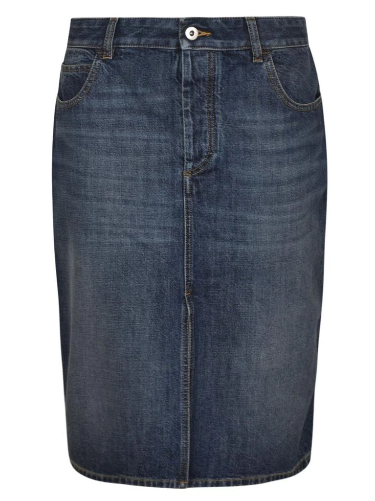 商品Bottega Veneta|Bottega Veneta Medium Washed Denim Skirt,价格¥2412,第1张图片