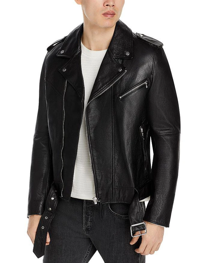 商品Hugo Boss|Lowis Leather Moto Jacket,价格¥4084,第1张图片详细描述