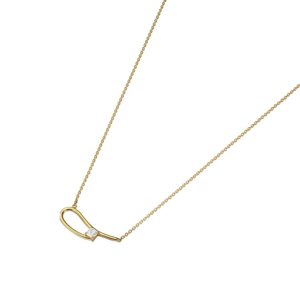 商品AME|Âme Q 18K Yellow Gold, Lab-Grown Diamond 0.28ct. tw. Single Stone Necklace,价格¥10670,第2张图片详细描述