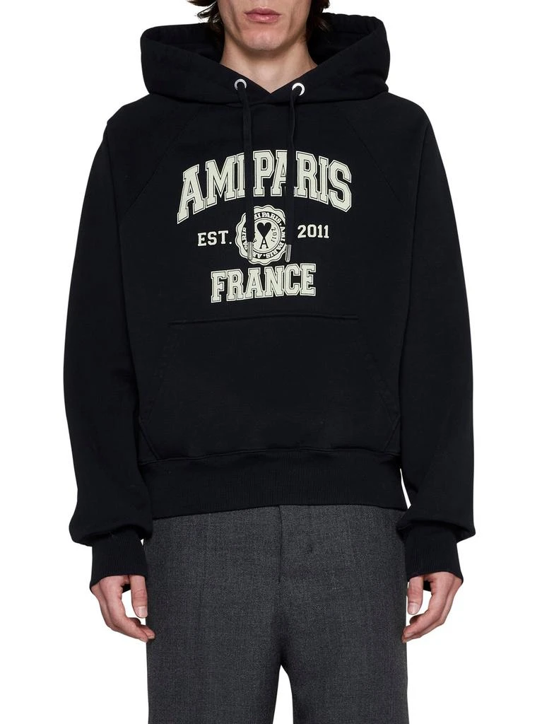 商品AMI|AMI Logo Printed Long-Sleeved Hoodie,价格¥1842,第2张图片详细描述