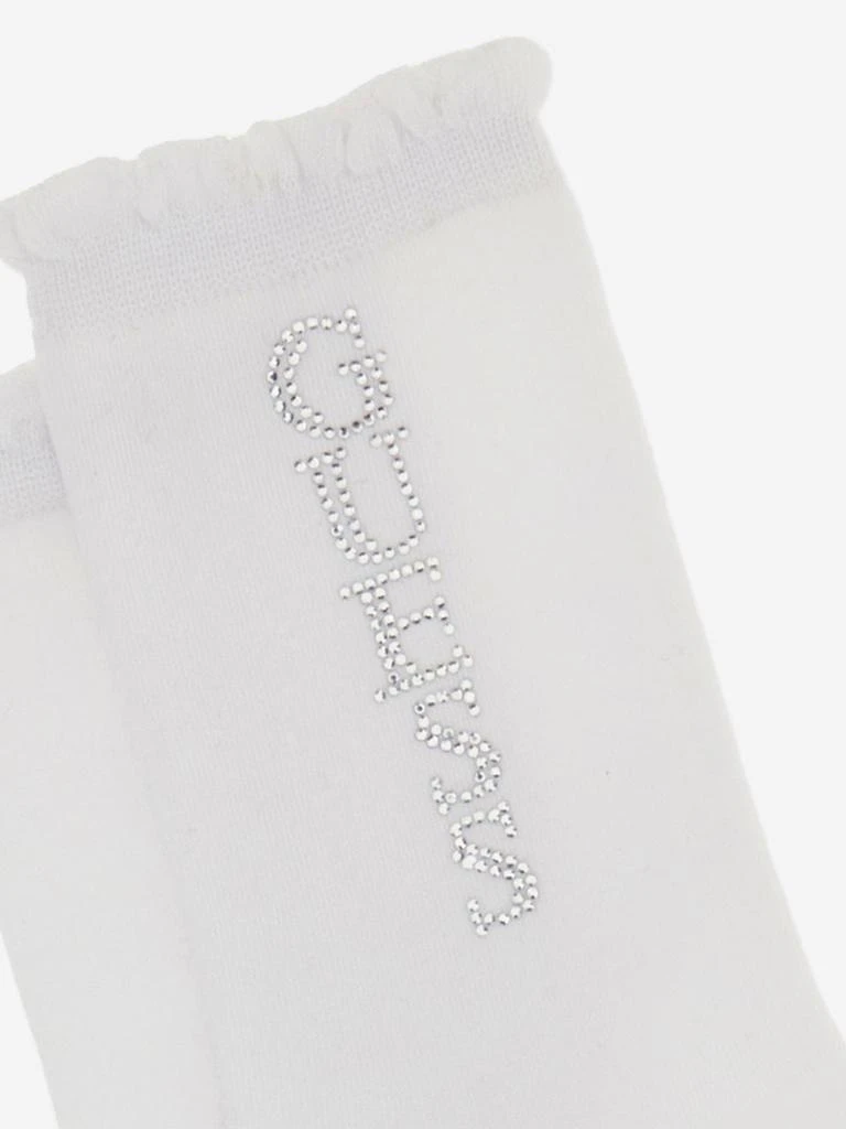 商品GUESS|Guess Girls Logo Socks in White,价格¥49,第3张图片详细描述