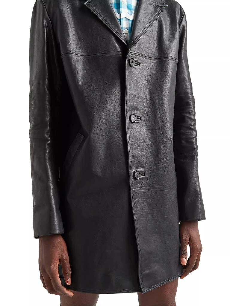 商品Prada|Leather Peacoat,价格¥57689,第4张图片详细描述