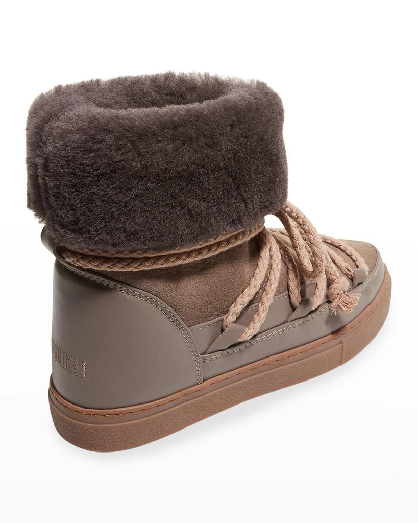 商品INUIKII|Classic Mixed Leather Shearling Snow Booties,价格¥1205,第3张图片详细描述