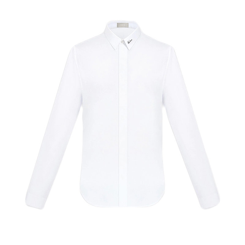 商品Dior|【预售3-7天】迪奥  新款男士Dior签名白色棉府绸长袖衬衫 463C541W6680_C089,价格¥5065,第1张图片