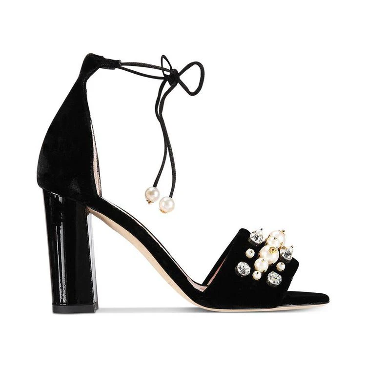 Iverna Pearl-Studded Open-Toe Pumps 商品