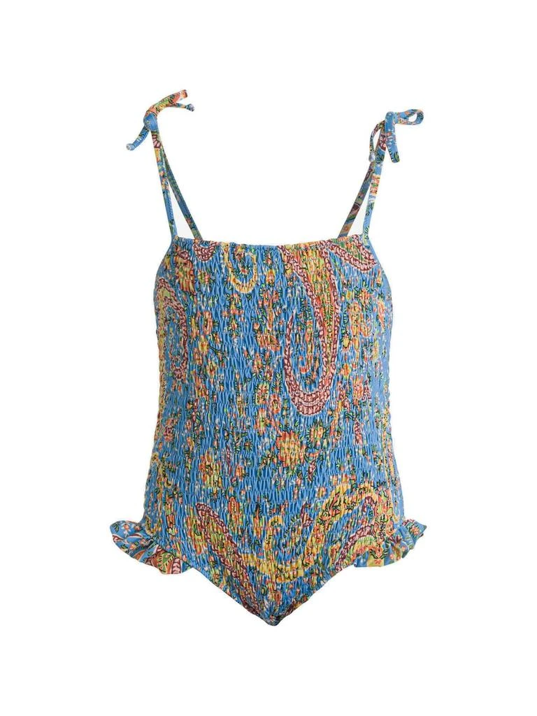 商品ETRO|Etro Kids Paisley Printed Ruffled Swimsuit,价格¥1790,第1张图片