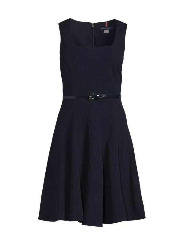 商品Tommy Hilfiger|Belted Fit & Flare Dress,价格¥236,第3张图片详细描述