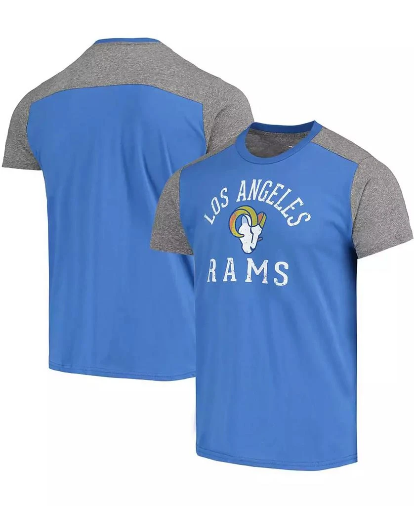 商品Majestic|Men's Royal, Gray Los Angeles Rams Field Goal Slub T-shirt,价格¥335,第1张图片