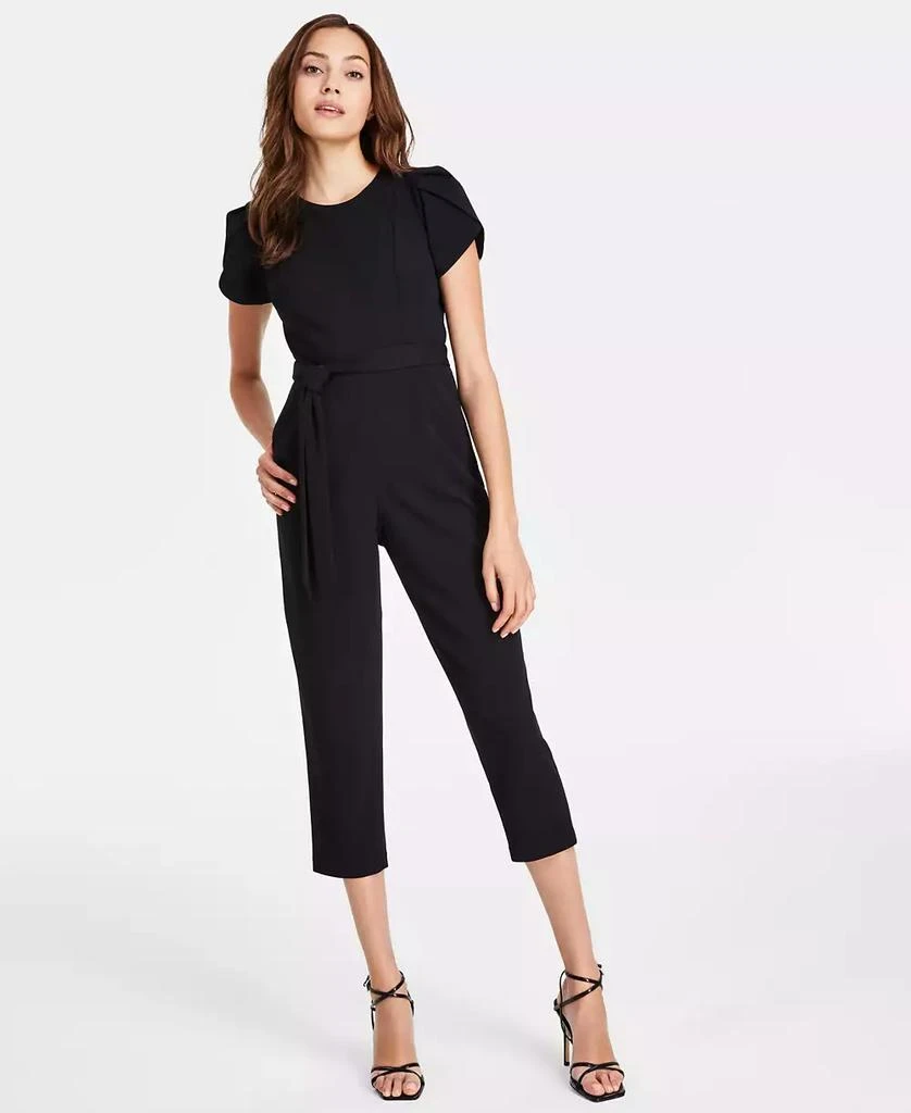 商品Calvin Klein|Women's Tie-Waist Tulip-Sleeve Jumpsuit,价格¥958,第1张图片