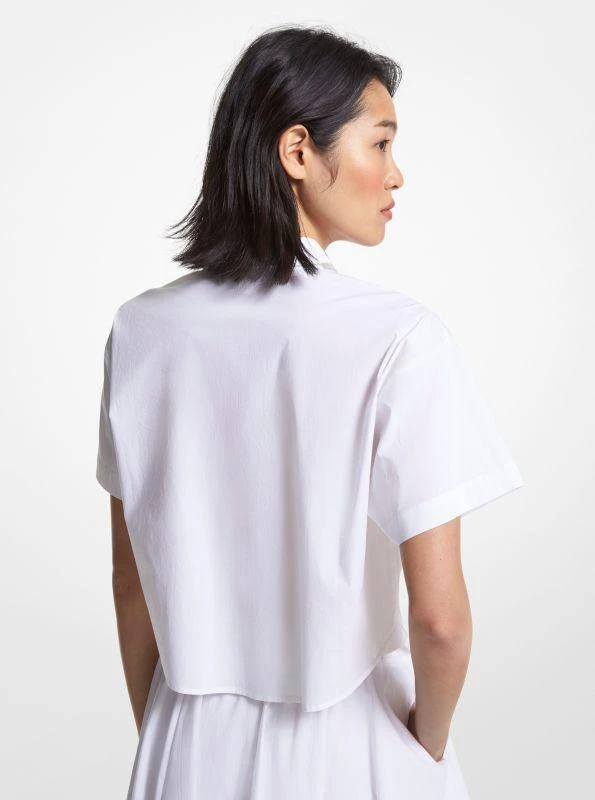 商品Michael Kors|Stretch Organic Cotton Poplin Cropped Shirt,价格¥557,第2张图片详细描述