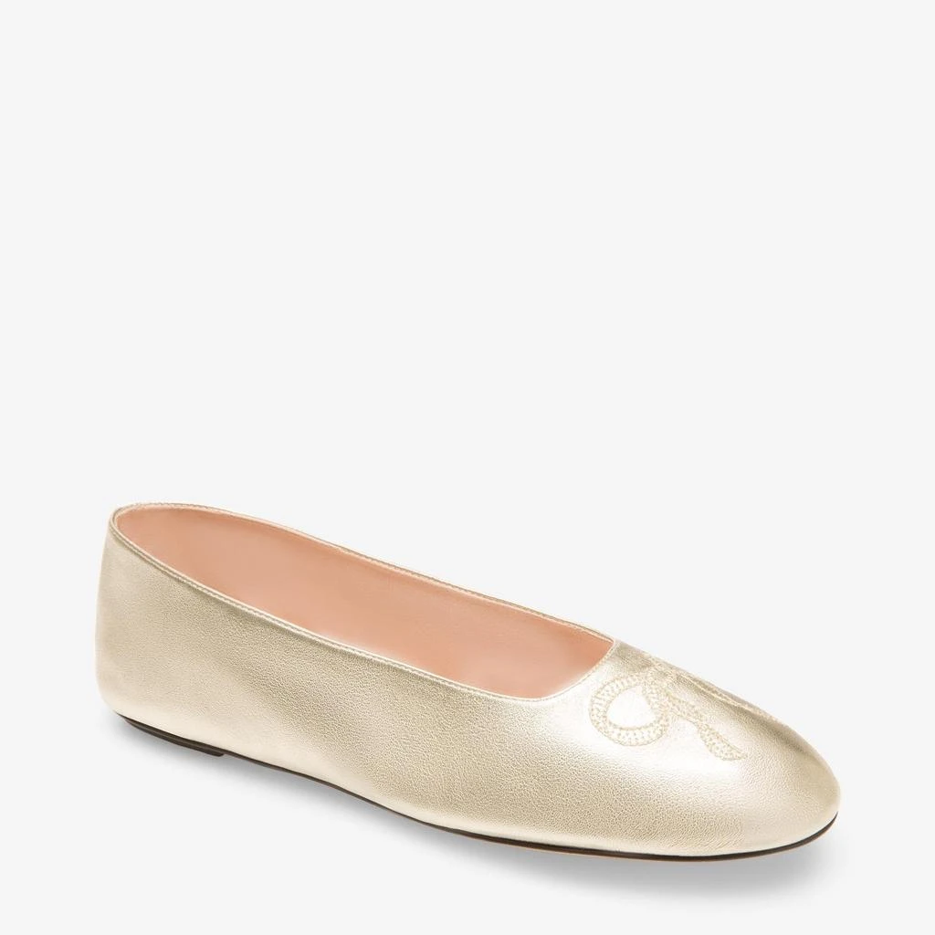 商品Bally|NEW Bally Ballyrina Ladies Champagne Leather Flats,价格¥1209,第1张图片
