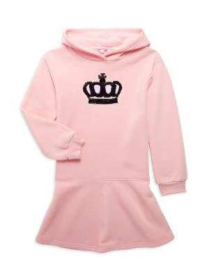 商品Juicy Couture|Little Girl's &Girl’s Flip Sequin Crown Hoodie Dress,价格¥192,第3张图片详细描述