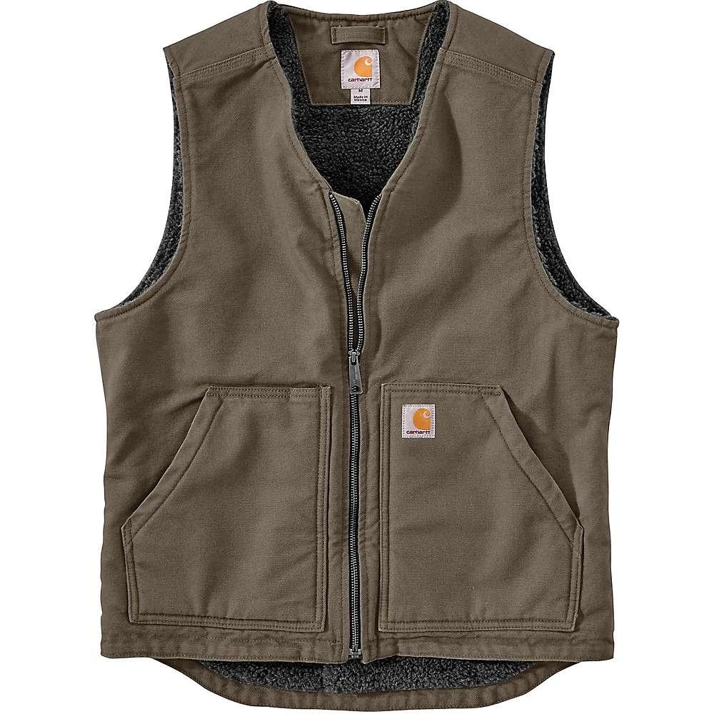 商品Carhartt|Carhartt Men's Washed Duck Sherpa-Lined Vest,价格¥660,第3张图片详细描述