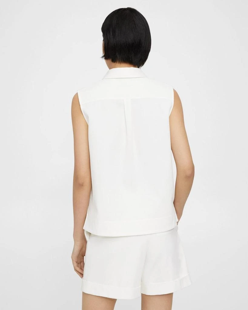 商品Theory|Sleeveless Polo Shell Top in Cotton Piqué,价格¥552,第4张图片详细描述